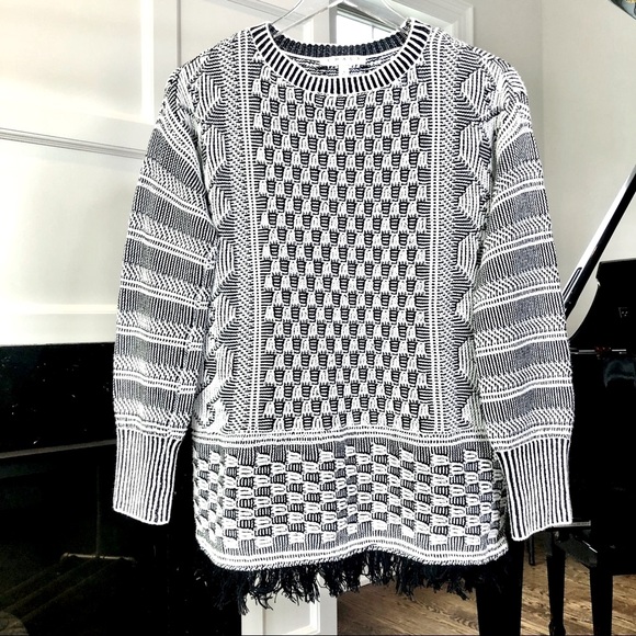 NWT CHAUS New York Topiary Garden Fringe Knit Sweater Size S - Picture 9 of 9